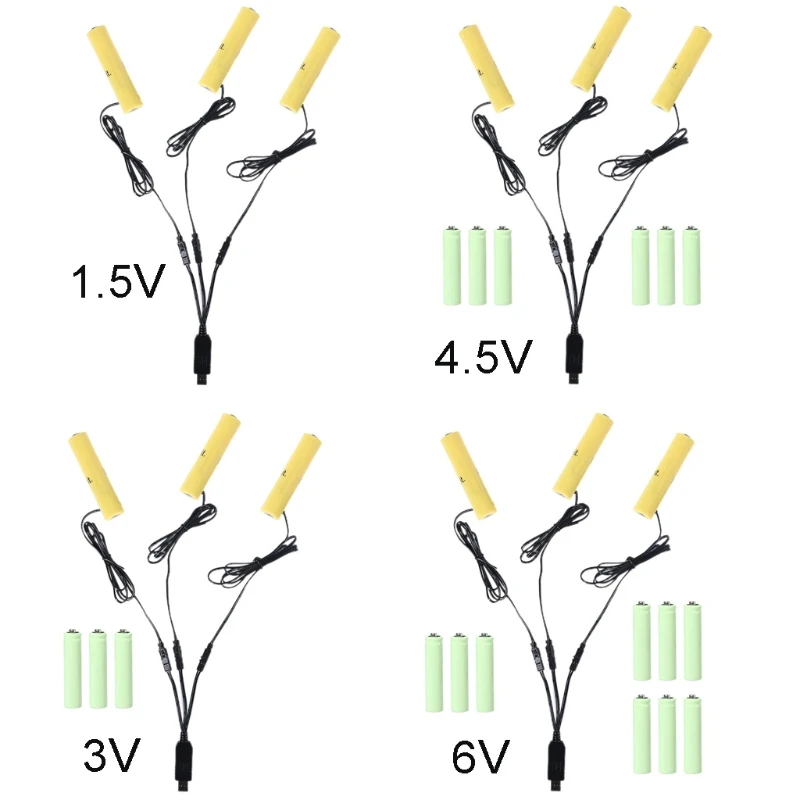 USB až 3in1 AAA batéria eliminujte pre hranie s hodinami Radios Games Games