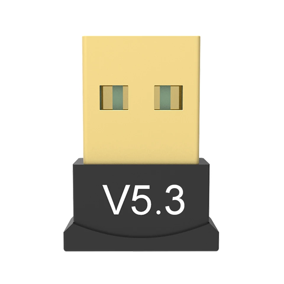 USB Bluetooth kompatibilný 5.3 Adaptér podporuje Windows 11/10/8.1 BT Audio Plug & Play pre počítač PC prenosný prenosný telefón