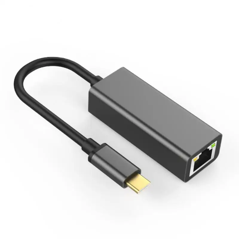 USB C 100/1 000 Mbps Ethernet Adapter Type-C až RJ45 LAN Stabilná externá sieťová karta pre tablety mobilných telefónov pre laptop PC