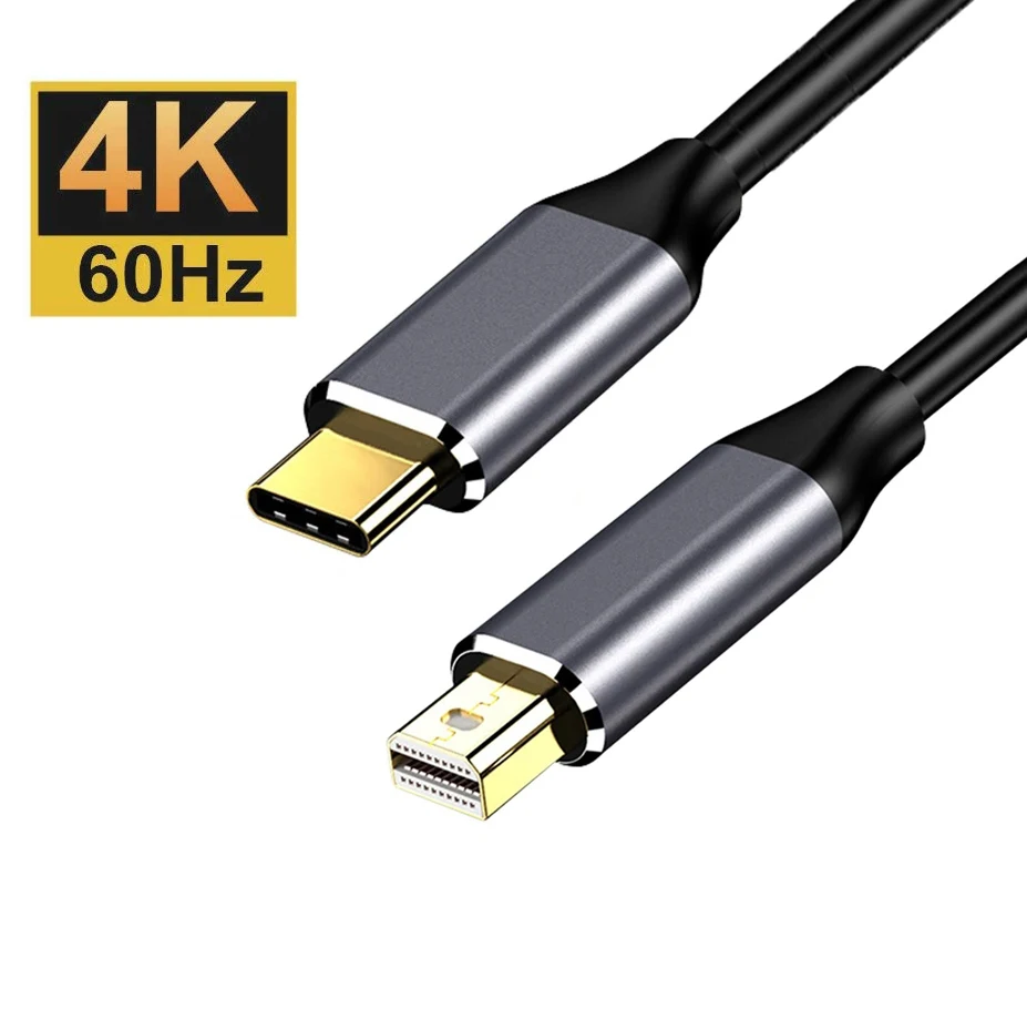USB C až 4K@60 Hz Mini DisplayPort (nie je kompatibilný s Thunderbolt 2) Type-C až Mini DP Prevodník pre prenosný počítač Monitor