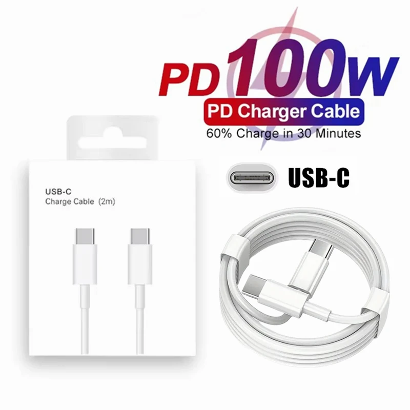 USB C PD 100W Type C Rýchle nabíjanie kábla pre iPhone 15 16 Pro Max 15 16 Plus Samsung Huawei Honor C to C rýchleho sachovacieho kábla