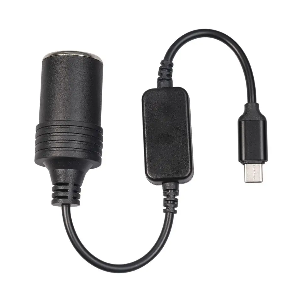 USB C Typ C až 12V Cigareta Svetinový objímka pre konvertor Adaptér pre konvertor pre stlačenie cigariet automobilu Car.