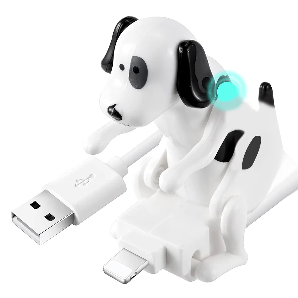 USB Cable Funny Humping Dog Charger pre iPhone 13/12/11 a viac, pohybujúci sa špinavý pes rýchly nabíjač USB kábel
