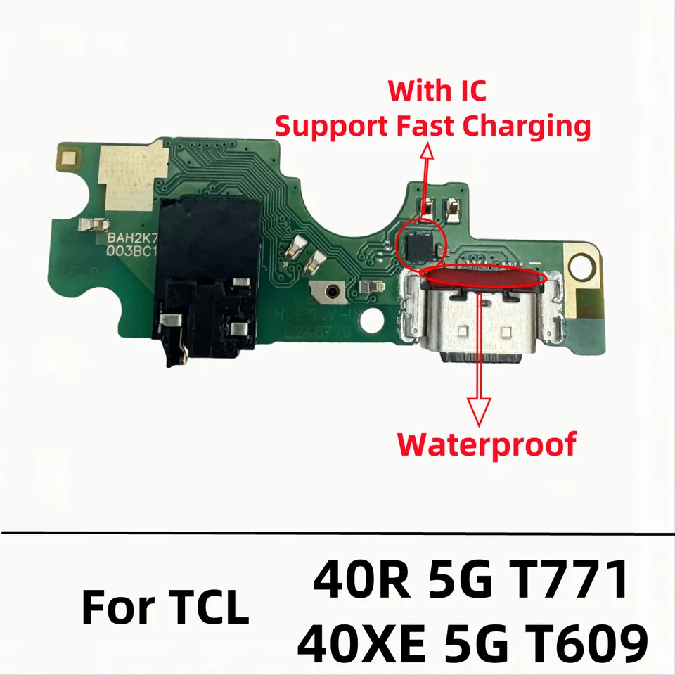 USB Charger Dock Connector Board Board Flex Cable pre TCL 40R 5G T771 40 XE 40XE 5G T609