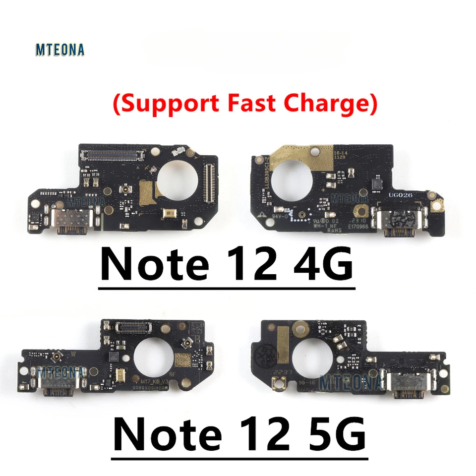 USB Charger Dock Connector Board nabíjanie Port Flex kábel pre Redmi Note 12 4G POZNÁMKA 12 5G Rýchle nabíjanie