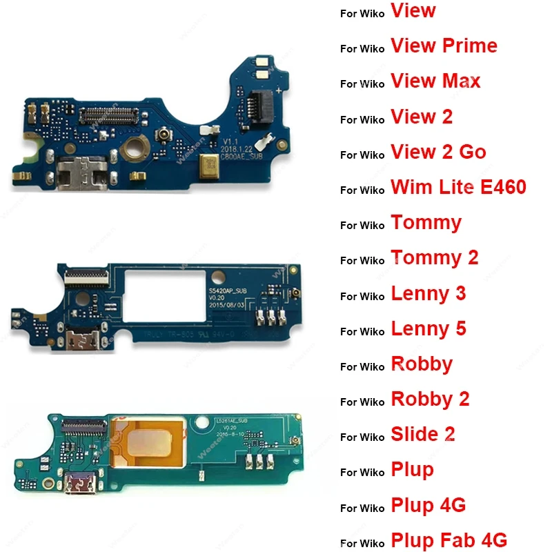USB Charger Jack Board pre Wiko View 2 Go Prime Max Wim Lite E460 Tommy Robby Slide 2 3 5 Plup Fab 4G USB Connector Board doska