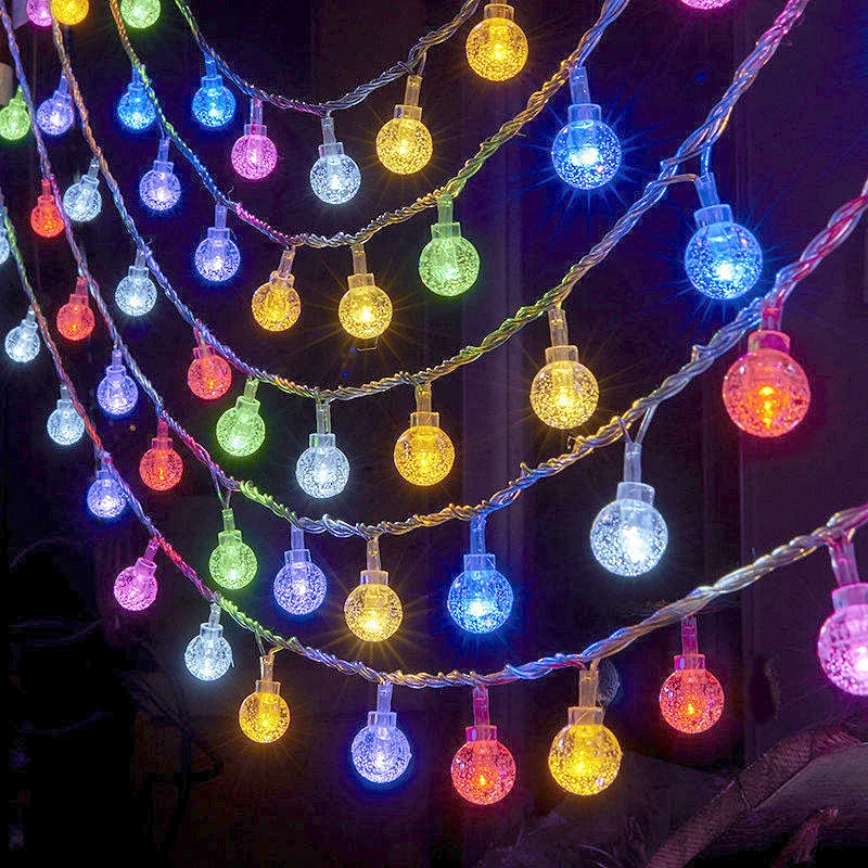 USB Crystal Led String Fairy Light Girland Home Vianočné svetlá Svadobné dekorácie vianočné dekorácie pre domácu dekoráciu na párty Navidad