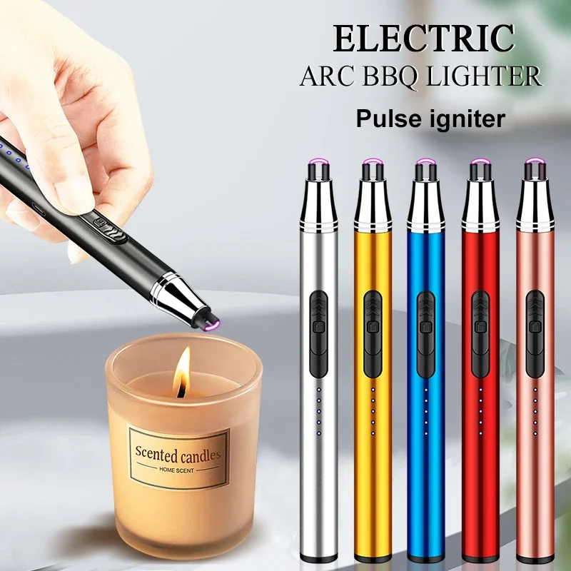 USB Electric Nabíjateľná dlhá kuchyňa Zapaľovač pre varnú vodu s plavkou LED bez planážnej sviečky neobvyklý zapaľovač (bez plynového oleja)