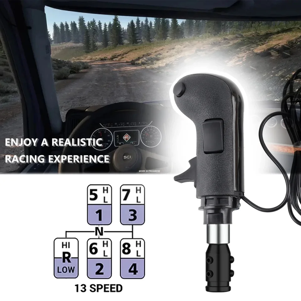 USB Gearshift Gomb pre Logitech G923 G29 G27 G25 TH8A pre ETS2 a ATS Euro Truck High Low Gear Simulator Shifter
