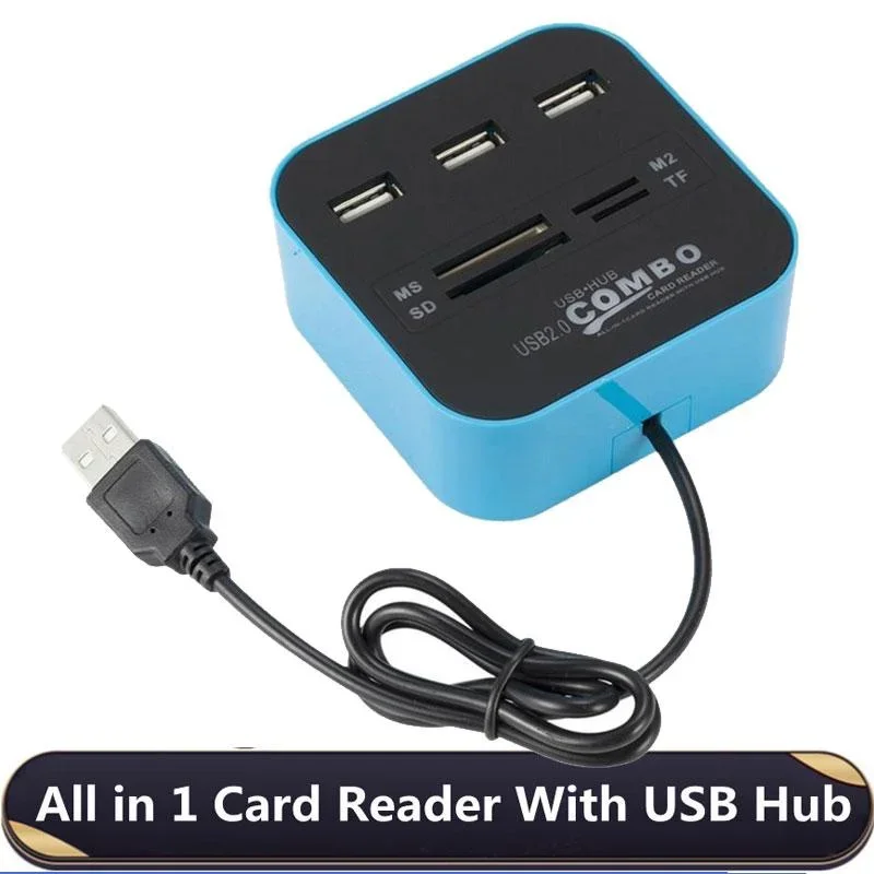 USB Hub Combo 3 Ports USB 2.0 Micro Card Reader SD/TF USB Splitter Hub Combo všetko v jednom pre počítačové príslušenstvo