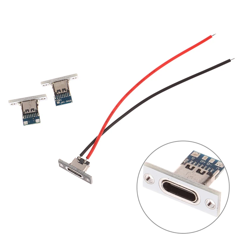 USB Jack typu C 2pin 2p 4p 4p vodotesná pruhová čiara spájkovacej kĺbovej ženskej konektora konektor nabíjacie port USB Type C Skladací konektor
