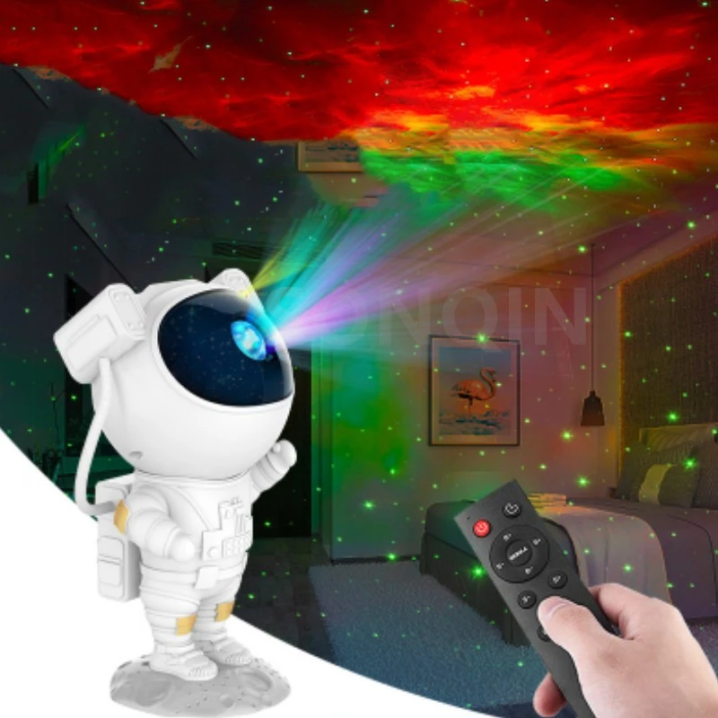 USB Kids Star Projector Night Light s diaľkovým ovládaním 360 nastaviteľný dizajn astronaut hmlovina galaxy osvetlenie pre deti