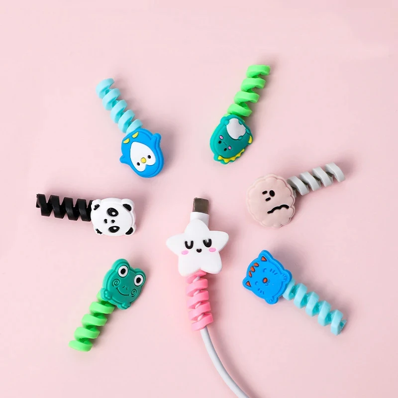 USB kábel chránič roztomilý kreslený dátový riadok Ochranné kryt