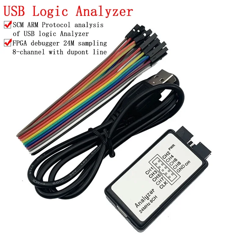 USB Logic Analyzer 24MHz 8 Channel 24m/Seconds Logic Analyzer Debugger pre ARM FPGA Logic Analyzer Logic 24m 8ch
