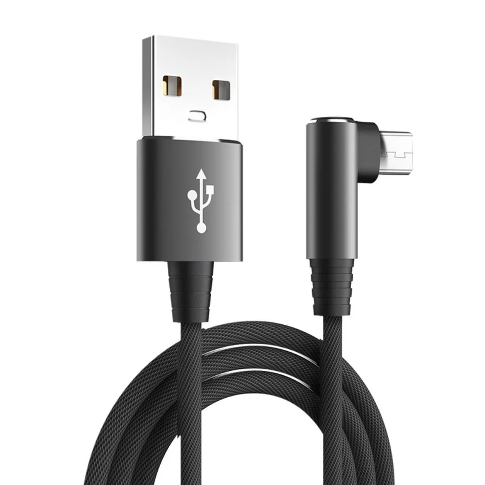 USB Micro Cable 3A 90 stupňov lakťa Dátové kábel