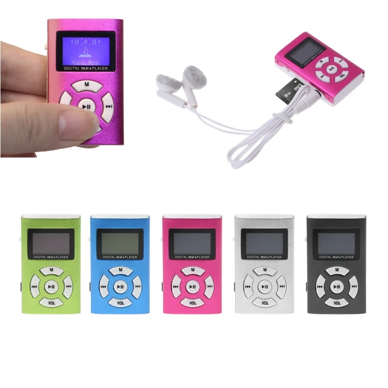 USB Mini MP3 prehrávač LCD SCREE SPOLOČNOSŤ 32 GB MICRO SD TF KARTA SLICK STYLISH Dizajn Sport Compact s darčekom pre slúchadlá
