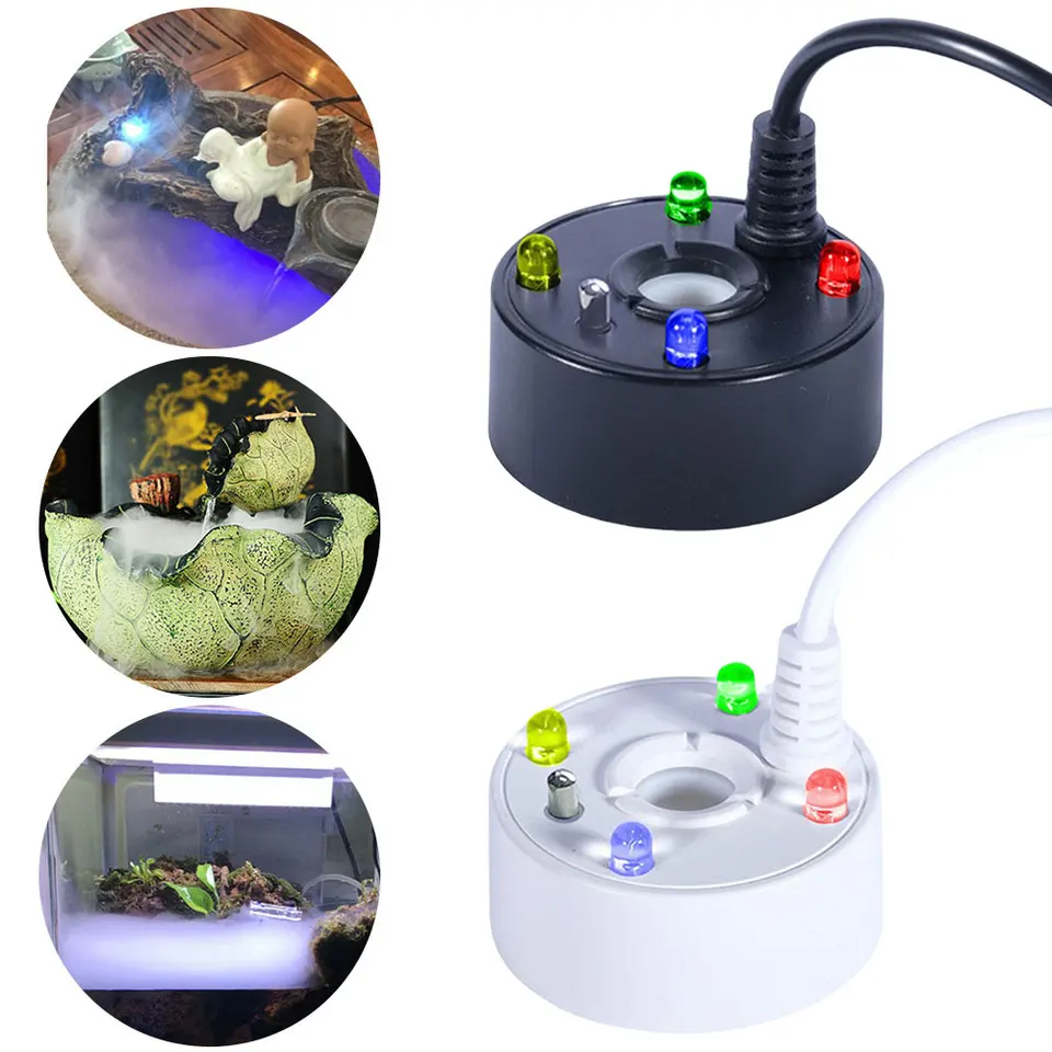 USB Mist Maker 4 farebné LED svetlá Atomizer ATMIZIVER AIR HOUDIFIFIER NA HALLOWEEN PARTY DEOCORÁCIE PRE FISH TANKS RACKERY DEOCORÁCIA