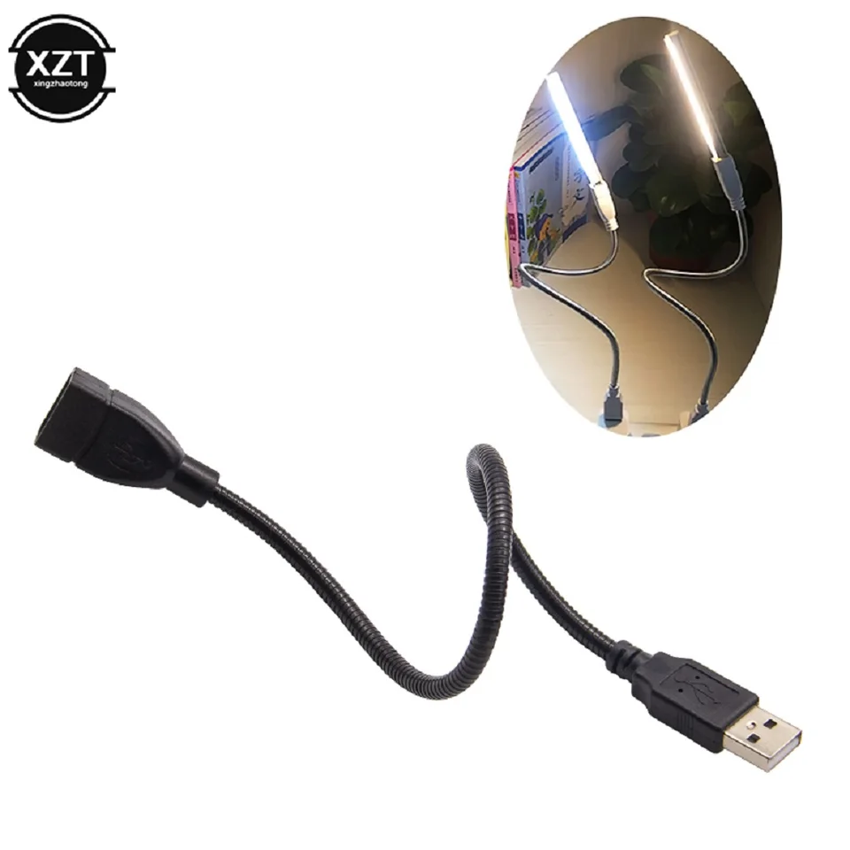 USB Muž až ženský predlžovací kábel LED LED svetlo Ventilátor Adaptér Kábel Flexibilné kovové hadicové údaje Prenos napájacieho zdroja 4 medené jadro