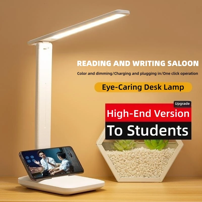 USB nabíjacia stolová lampa skladacia stolová lampa ochrana očí dotyk Dommaovateľné LED svetlo Študentská internátna spálňa Čítanie