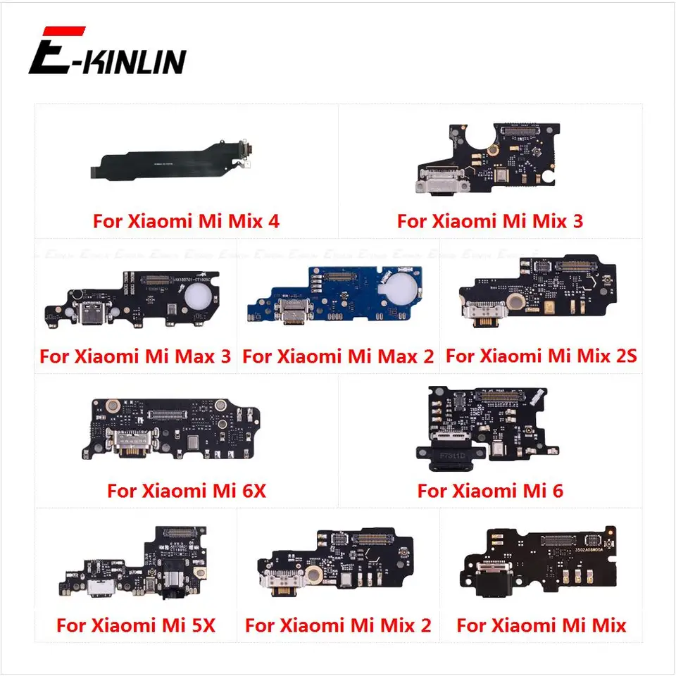 USB nabíjací port dock konektorový konektor nabíjačka na nabíjačke Mikrofón Flex kábel pre xiaomi mi mix 4 2s max 3 2 6x 5x