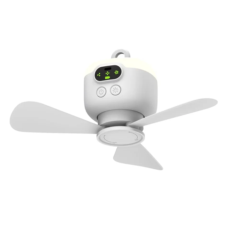 USB nabíjateľný veľký veterný stropný ventilátor odnímateľné čepele nočné lampa osvetlenie 8000 mAh kapacita domácnosti Vonkajší ventilátor