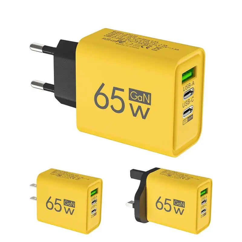 USB nabíjačka 65W krach-rezistentný na nabíjačku viacerých portov USB C qc3.0