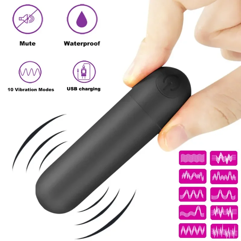 USB poplatok Mini výkonný bullet Vibrátor Ženy Klitorálny stimulátor vaginálny g Spot masturbácia erotické vibrátory dospelé sexuálne hračky