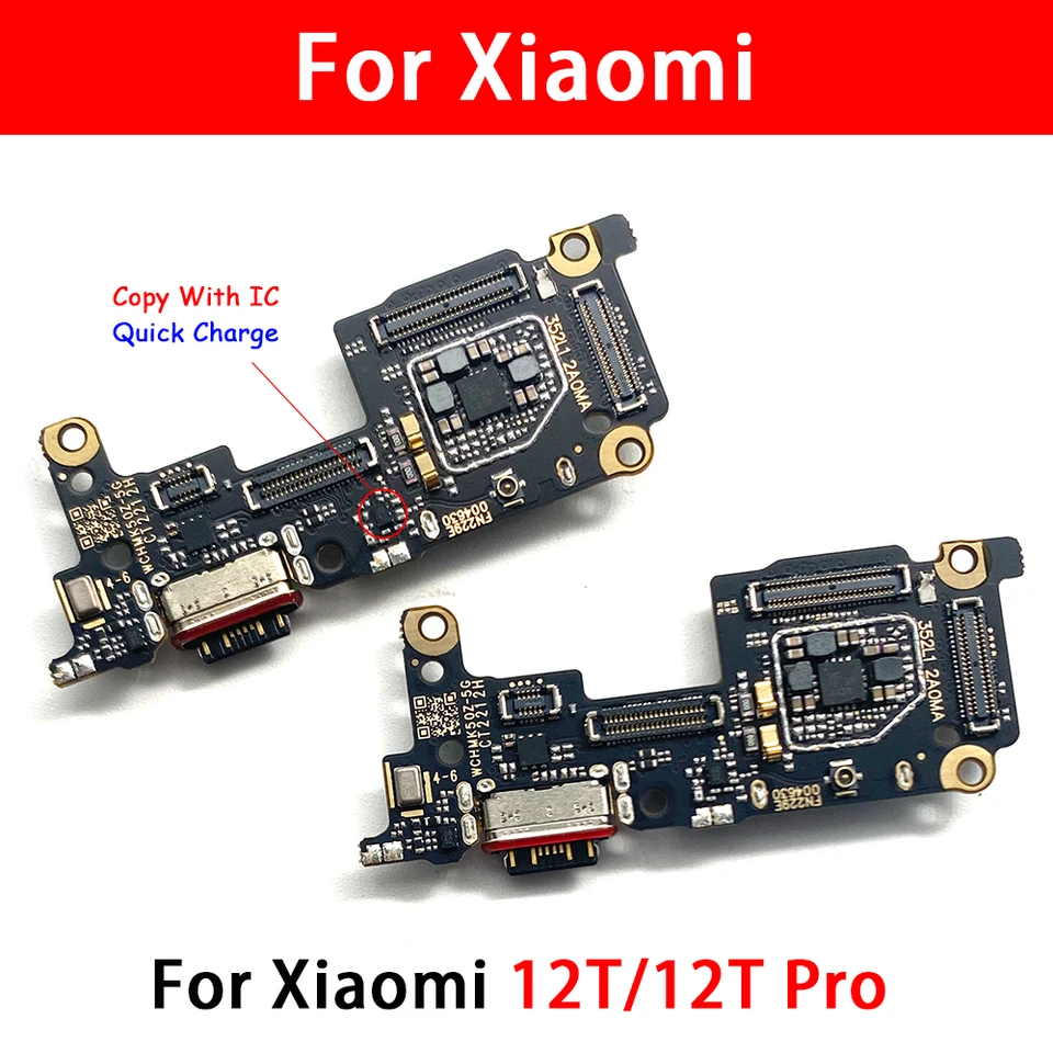 USB Port Charger Dock Plug Connector Nabíjacie doska Flex káblovej mikrofónnej doske pre Xiaomi Mi 12t Mi 12t Pro
