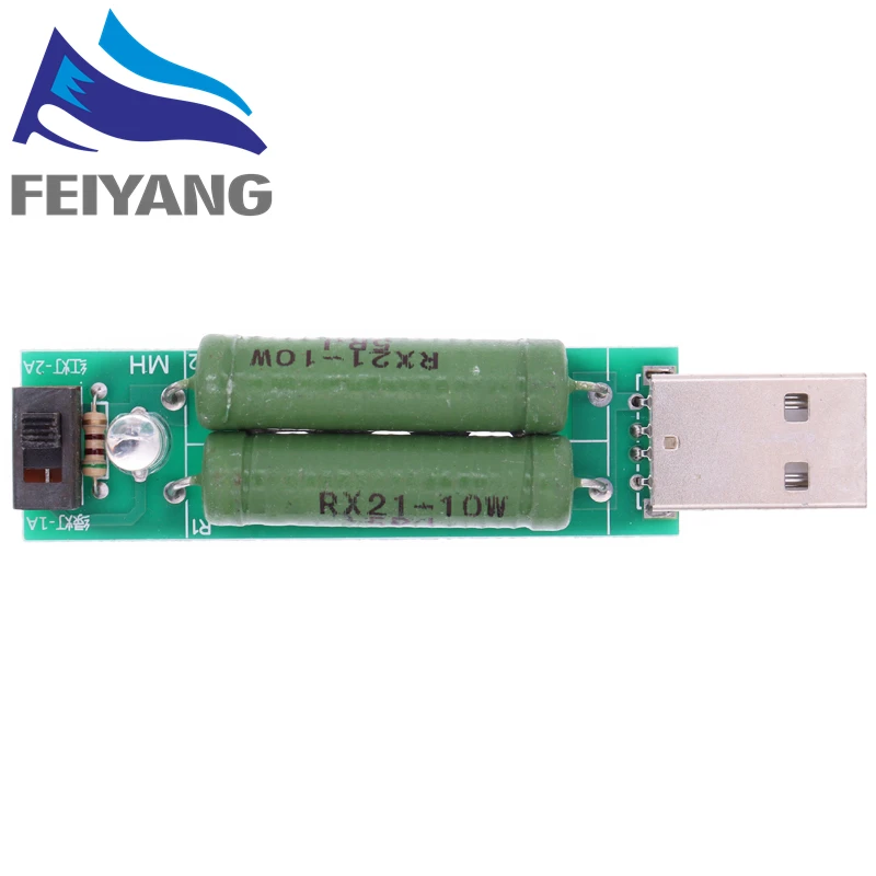 USB port Mini výbojový zaťaženie odporu digitálneho prúdového merača prúdu 2A / 1A s prepínačom 1A zelená LED / 2A červená LED LED