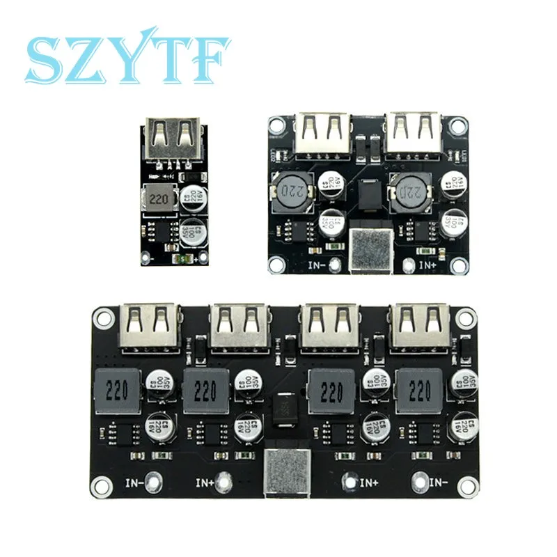 USB QC3.0 QC2.0 DC-DC Buck Converter Nabíjanie Krok Modul 6-32V 9V 12V 24V na rýchlu dosku s rýchlym nabíjačkou 3/5/12V