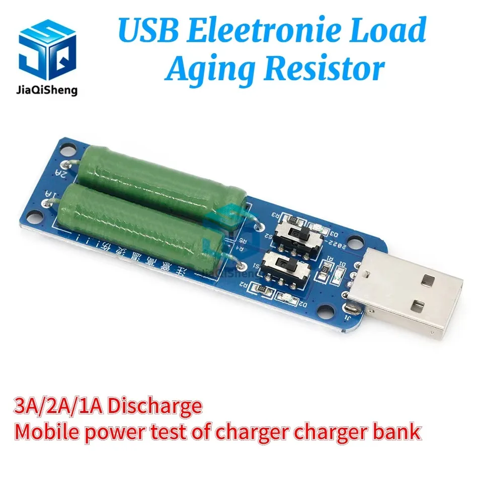 USB rezistor Elektronické zaťaženie s prepínačom nastaviteľné 3 Tester 5V odporu