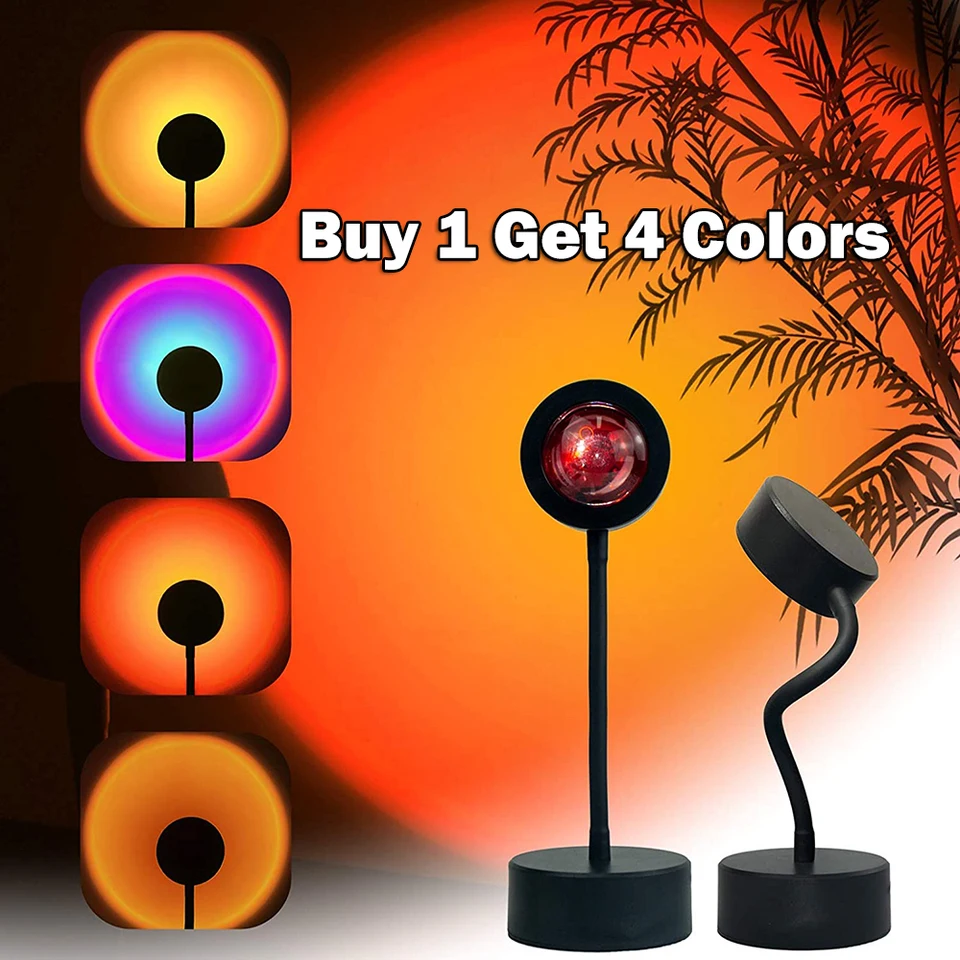 USB Sunset Lamp Sunset projektor nálada svetlo obývacia izba Nočná ľahká izba dekor bar atmosféru Photography pozadie