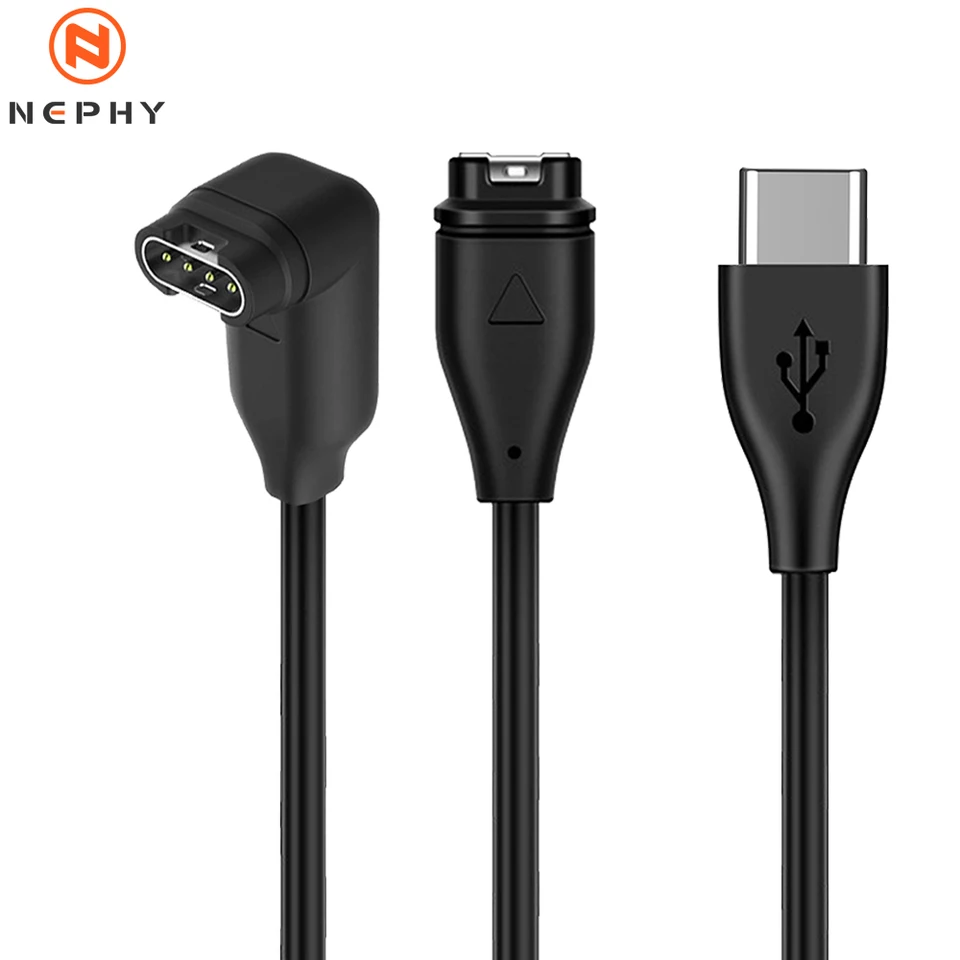 USB Typ A/C Magnetický nabíjací kábel pre Garmin Fenix ​​5 5S 5X Plus 6S 6X Pro 7S 7S 7x Forerunner 45 55 165 255 945 965 245 Hudba