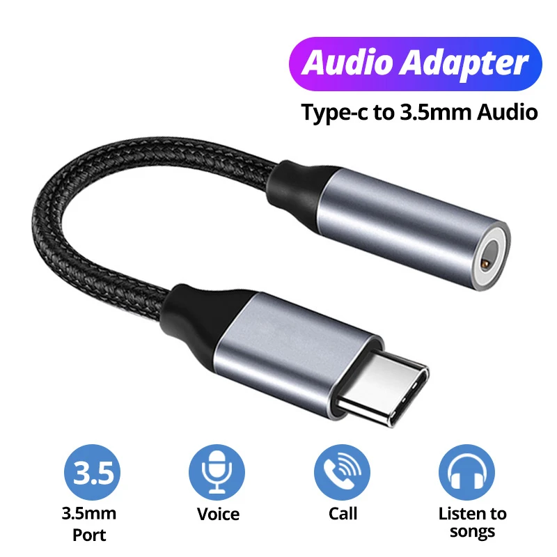 USB Typ C až 3,5 mm Aux Adapter Type-C 3 5 Jack Converter Zvukový kábel pre konvertor Samsung Galaxy S21 Ultra S20 Poznámka 20