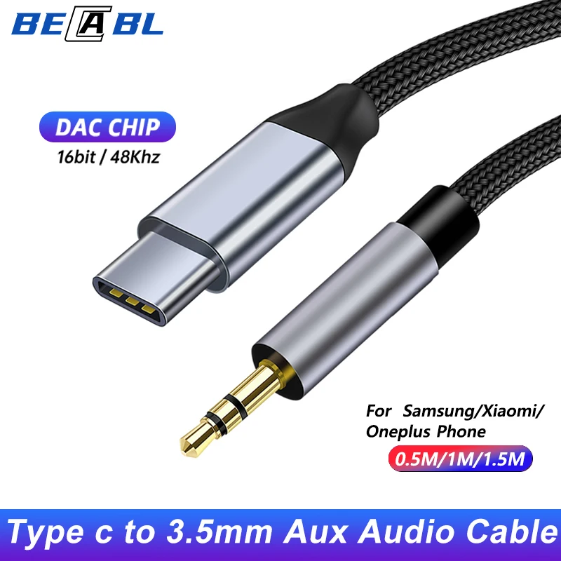 USB Typ C až 3,5 mm AUX Audio Jack Adapter Headset Caber Care Cable pre iPhone 15 Pro Plus Max Xiaomi 13 12 Pro OnePlus 11 10 9
