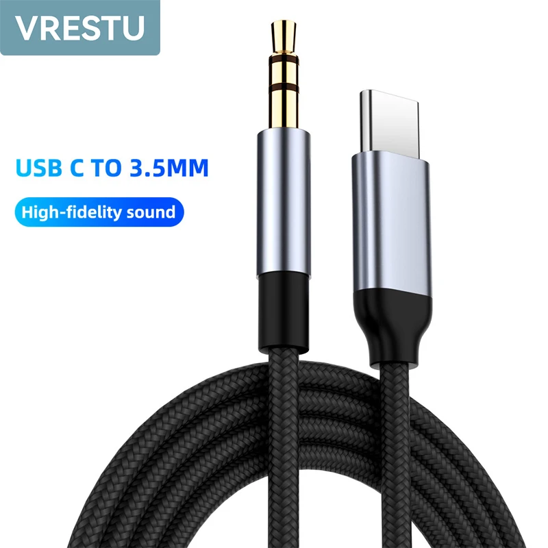 USB Typ C až 3,5 mm Jack3 5 AUX kábel DAC Typec Audio Kabel pre auto Tipo C Reproduktor slúchadlá pomocný adaptér Cabo spletený kábel