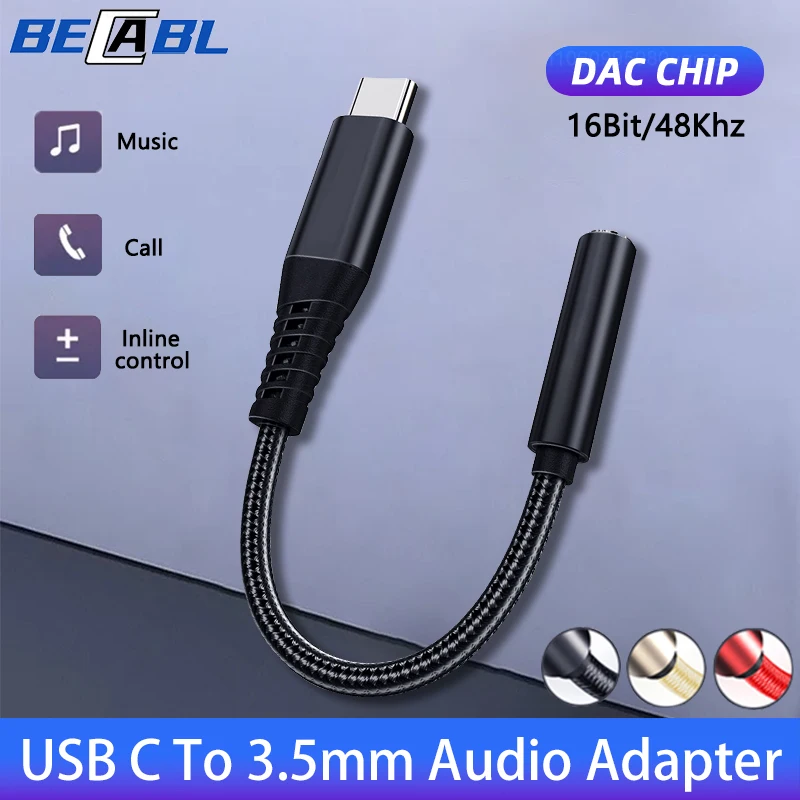 USB Typ C až 3,5 mm konektor adaptér slúchadla DAC prevodník zvukového kábla pre OnePlus Ace 3 2 Pro 12 11R Nord CE3 Google Pixel 8 7A