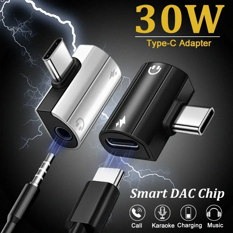 USB Typ C až 3,5 mm slúchadlá a nabíjačka 30 W rýchle nabíjanie Splitter s Aux Audio Jack pre Samsung Galaxy S24 23 Ultra