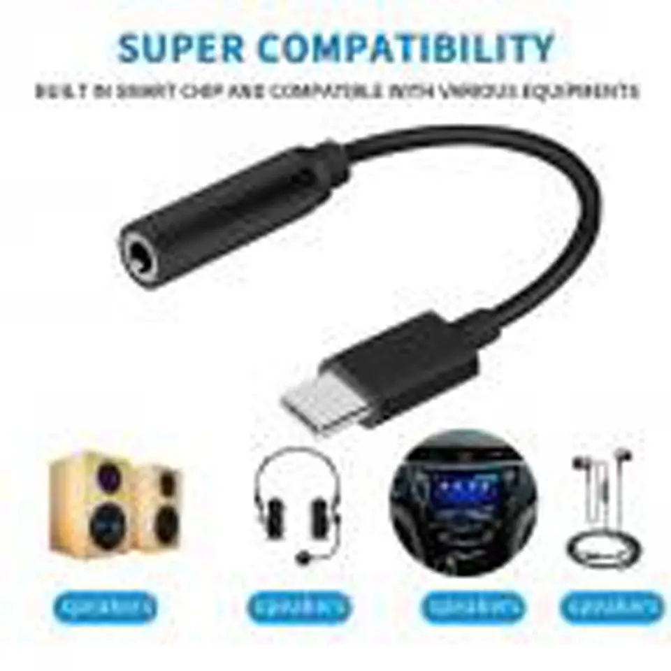 USB Typ C až 3,5 mm slúchadlá Audio Jack Adapter Converter Mic Connector kábel