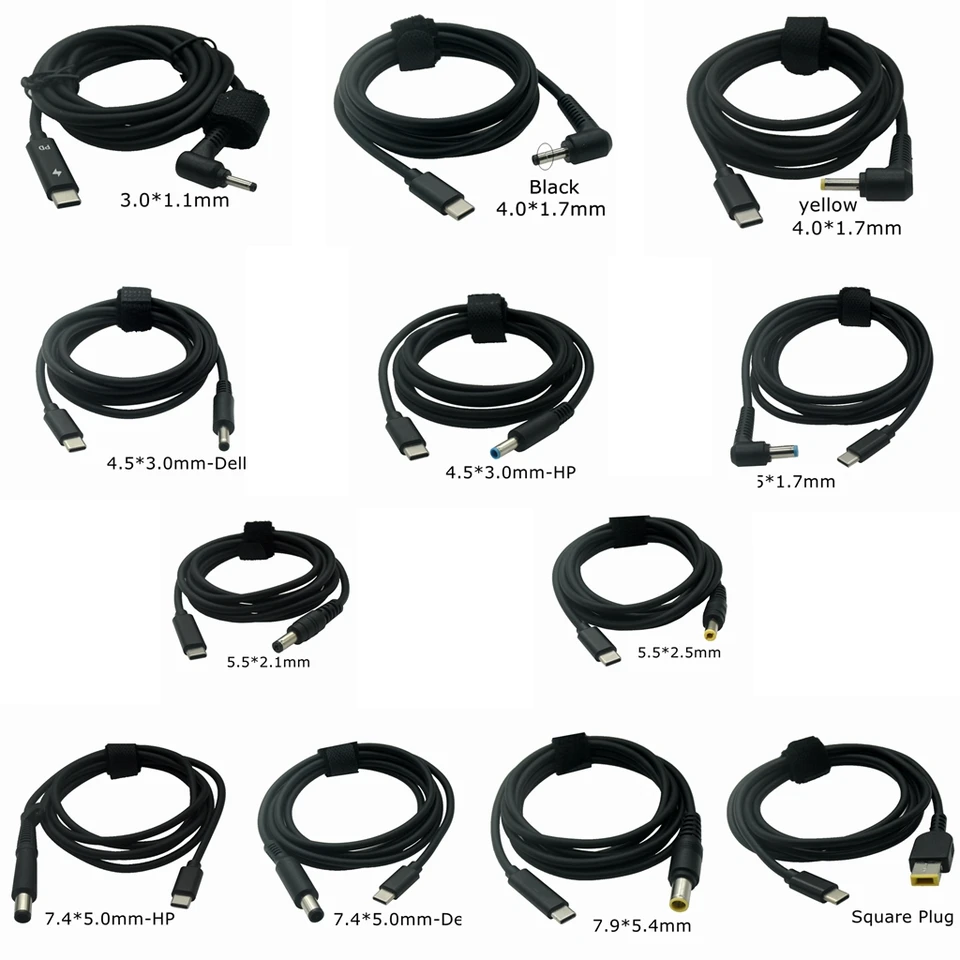 USB Typ C PD nabíjací kábel DC DC napájací adaptér prevodník 15V 20V 3A 65W pre kábel laptopu Lenovo ASUS Dell HP