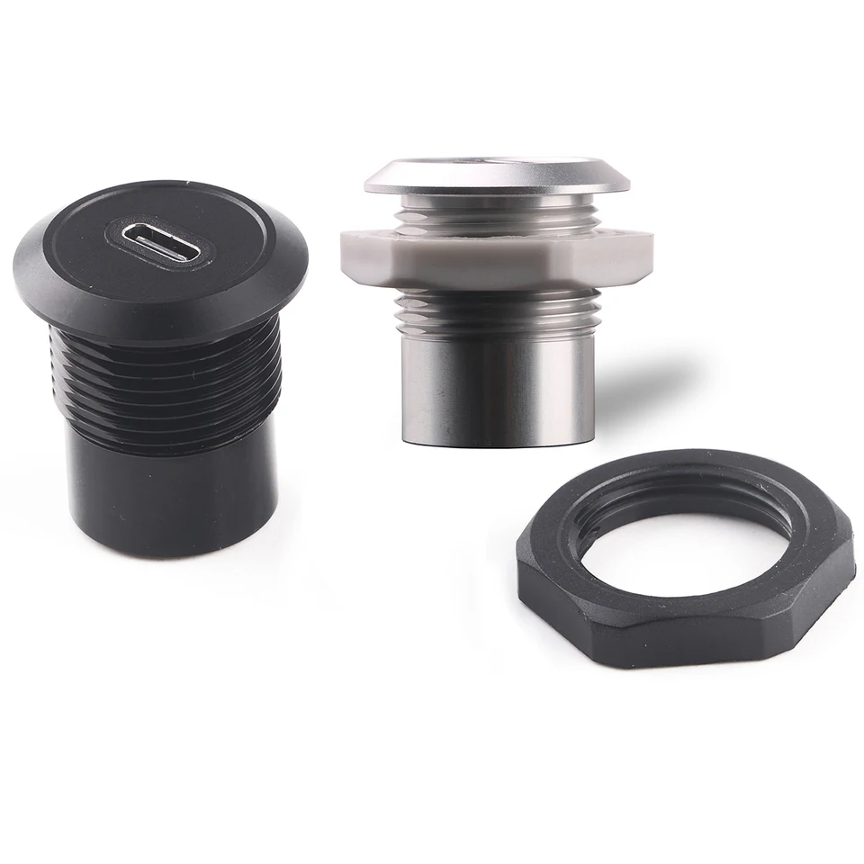 USB USBC typu C Typec samice a samica predĺženia panela FF Round Kov kovový adaptér