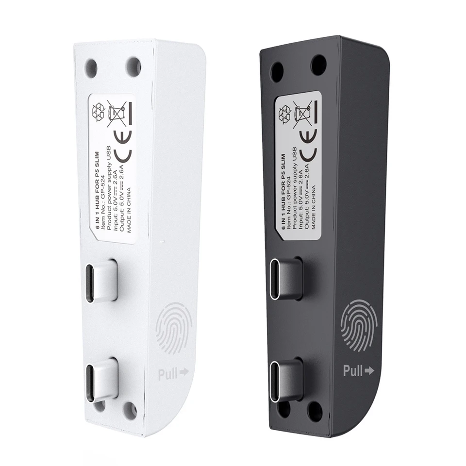 USB vysokorýchlostná expanzná nabíjačka nabíjačky so 4 USB a 2 Typ C Port Expander pre expandér pre PS5 Slim pre PlayStation 5 Slim