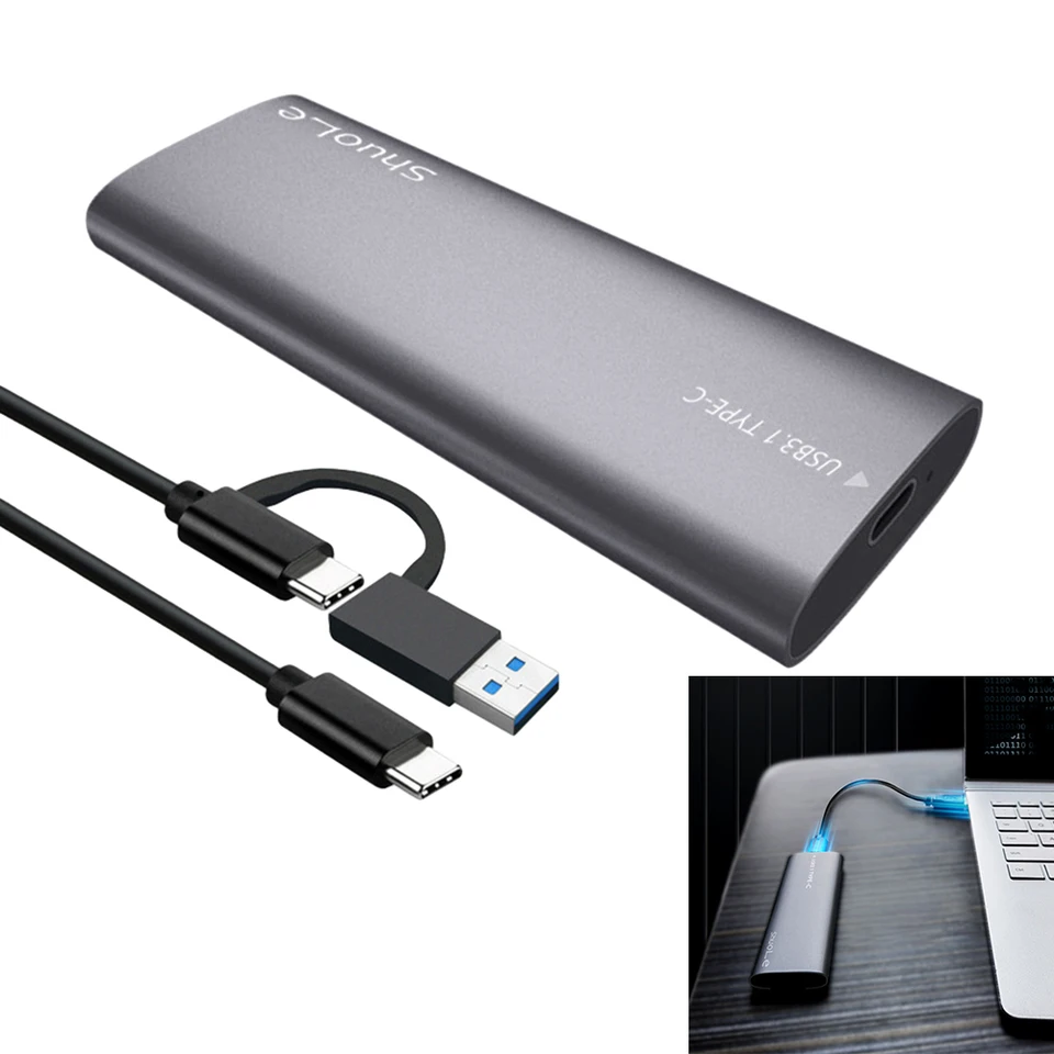 USB3.1 M.2 SATA SSD Controlt Mobile Case podporuje protokol NGFF/NVME na prenosný externý externý box SSD Gen2 10 Gbps M-Key