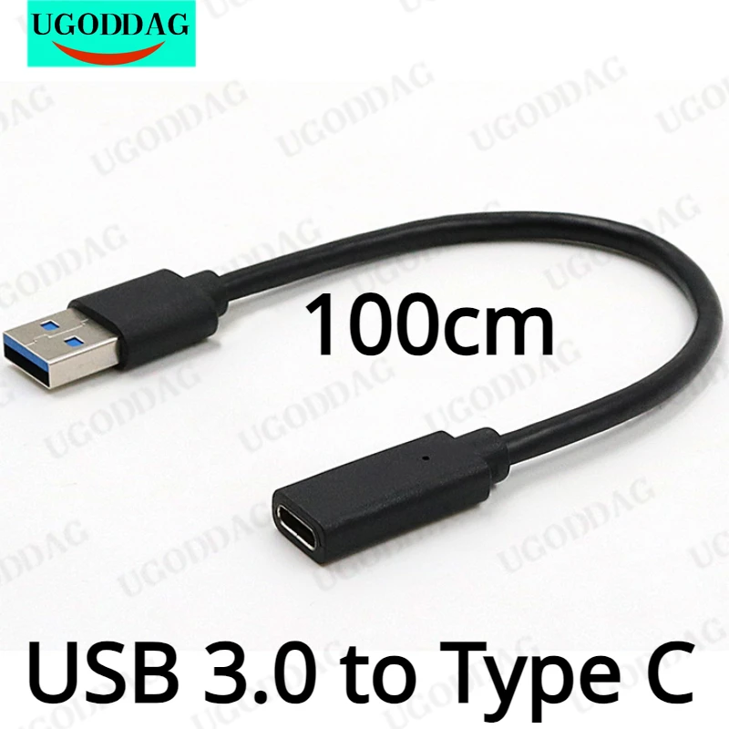 USB3.1 Žena typu-C do USB 3.0 Typ-A Muž USB 3.1 Typ C prevodník konvertora pre všetky osoby typu C Mužské zariadenie 1M