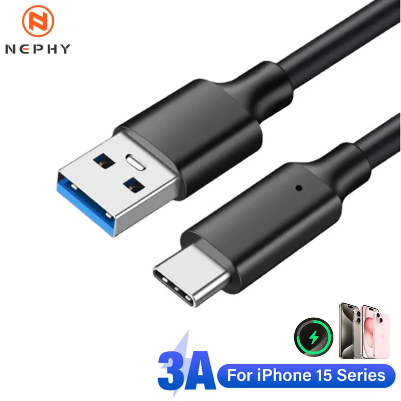 USB3.2 Typ C až USB Dátový kábel 10 Gbps 4K 60 Hz VI VR Prenos USB C SSD Kábel pevného disku 3A 60W rýchle nabíjanie pre iPhone 15