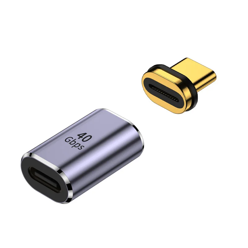 USB4.0 40 GBPS Magnetický adaptér OTG USB C na typ C 40 GBPS 100 W rýchly nabíjajúci magnet prevodník kábla 8k@60 Hz USB Typ C Adaptér