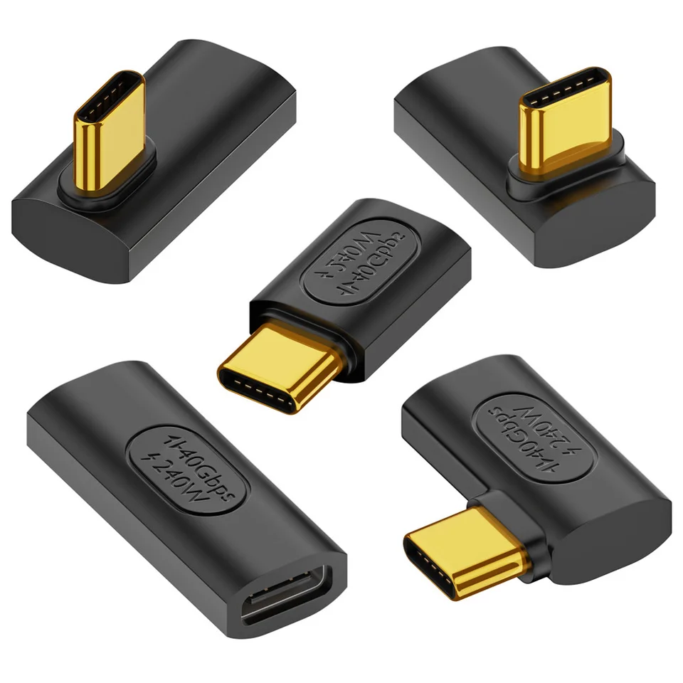 USB4 40 GBPS Dátový adaptér typ C Muž pre žien 90 stupňov Uznaný 240 W nabíjanie Power Video prevodník 8k pre no prenosný počítač NS