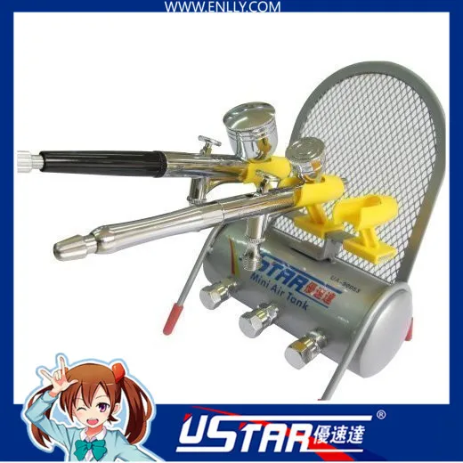 Ustar 90053 Mini Storage Tank s držiakom Airbrush pre modely modelu modelu remeselnícke nástroje sfarbenie Hobby