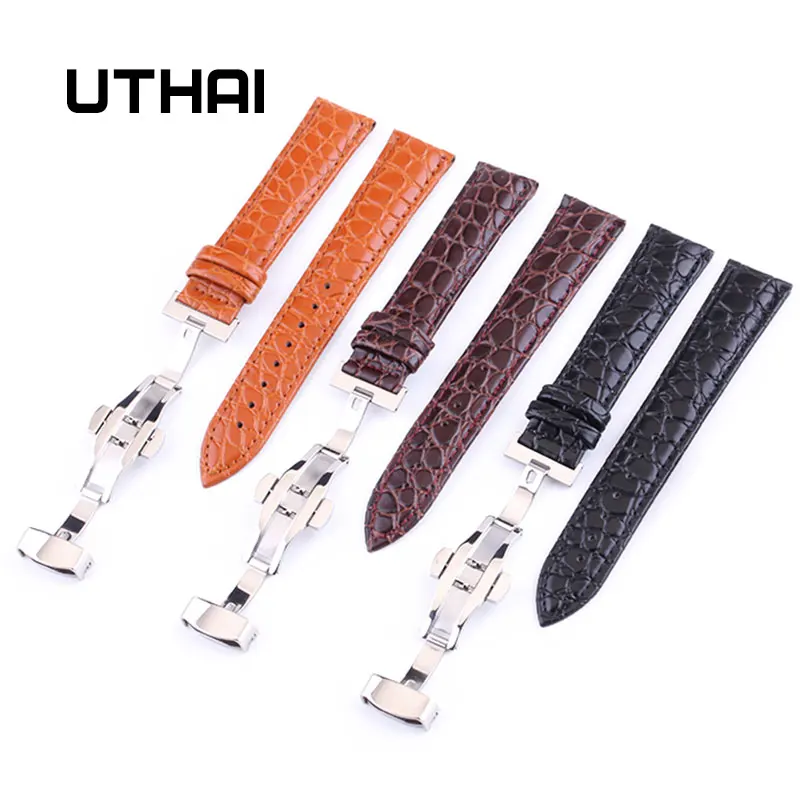 Uthai B03 20 mm hodinky Strap Popok Originálne 22 mm hodinky Band 12-24 mm hodinky Vysoko kvalitné 18 mm kožené hodinky hodinky WatchBands