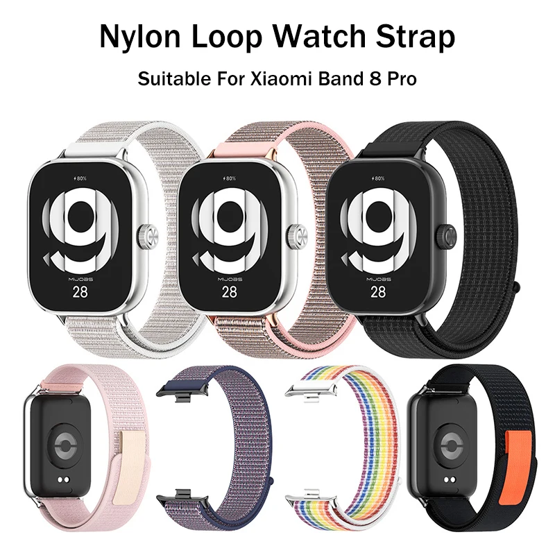 Uthai nylonový hodinkový remienok vhodný pre Xiaomi 8 Pro Smartwatch pokožky priateľské k potu odolné voči suchým zipsom suchý remienok S109